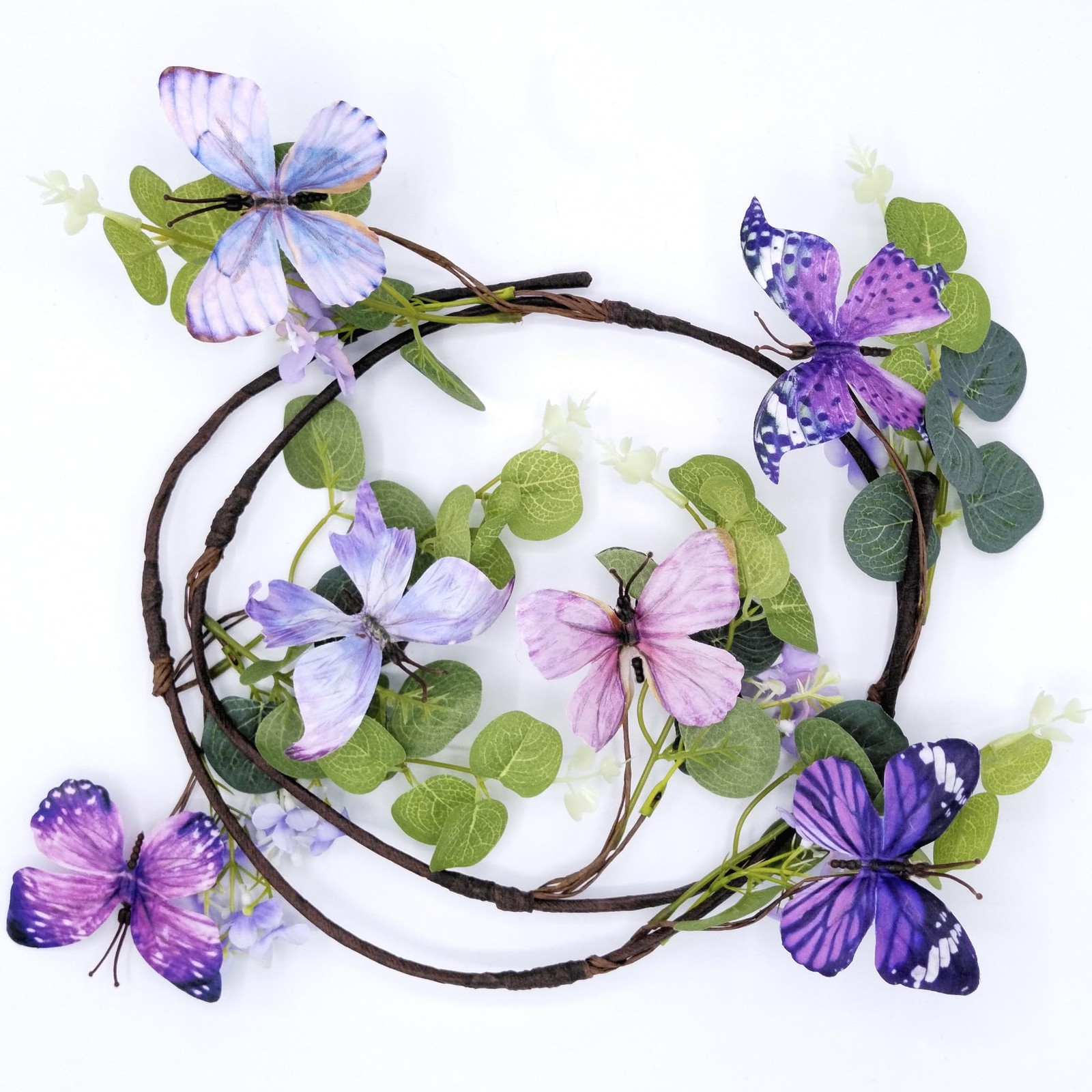 Artificial Butterfly Garland, Fake Flower Vines, Butterfly Hanging Decoration…