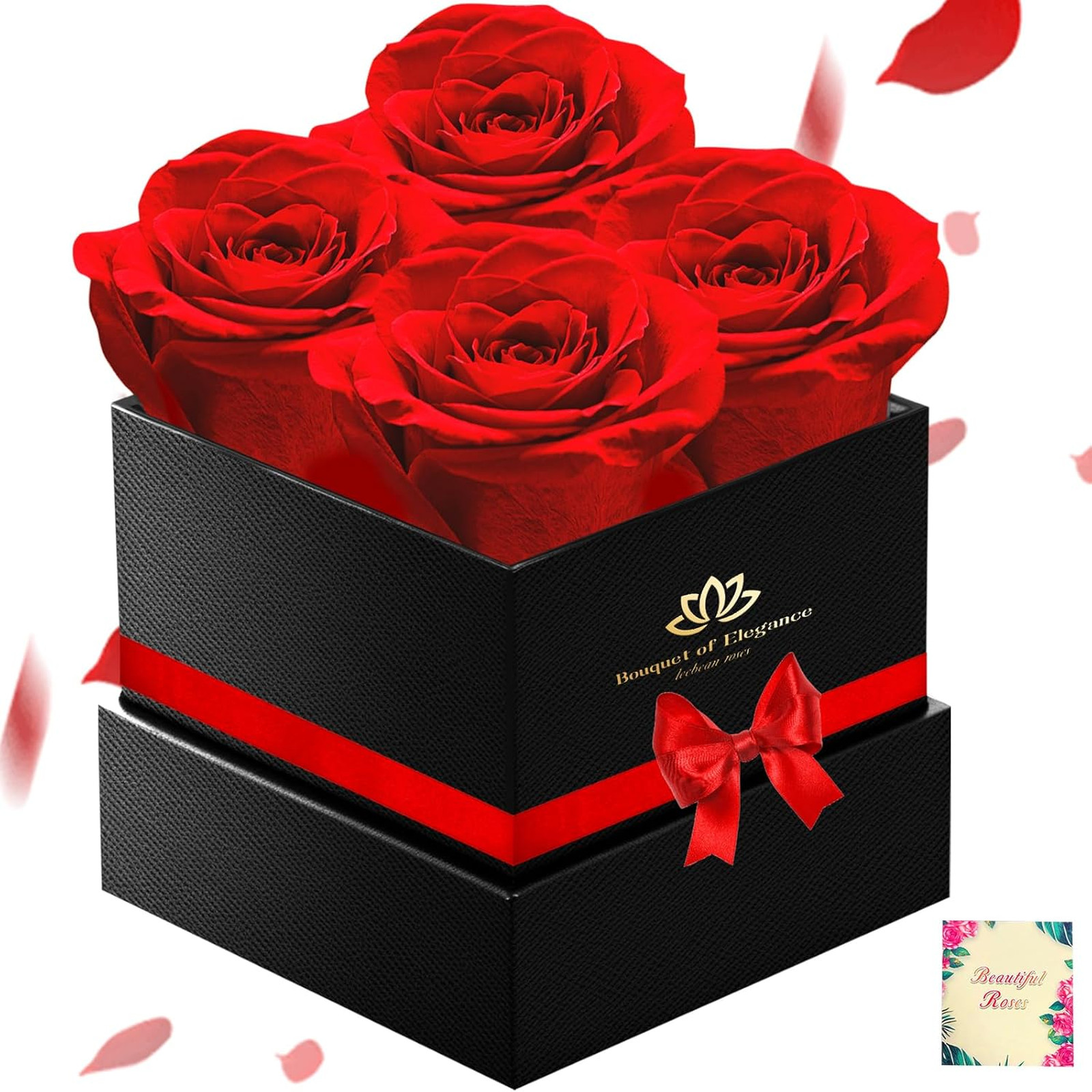 Forever Roses Luxury Gift Box for Women Men Preserved Flowers Bouquet for