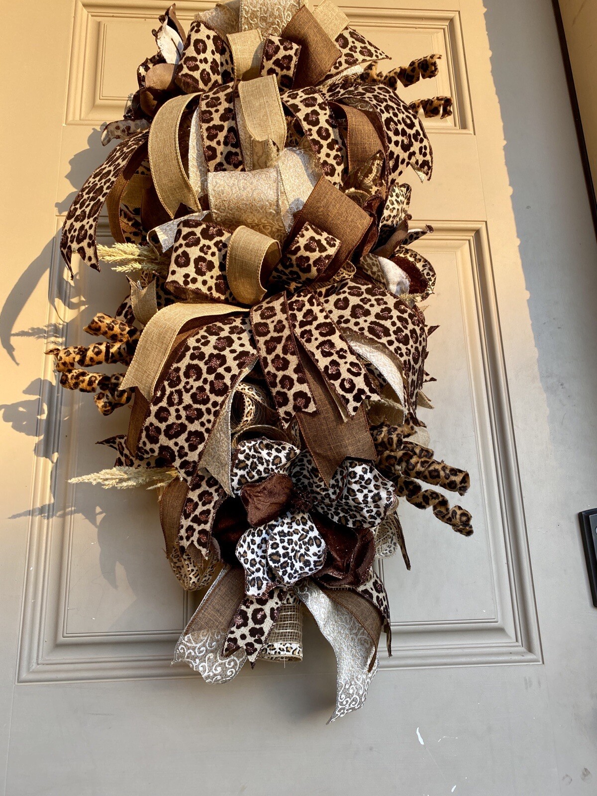 Boho Wreath Elegant Front Door Leopard Swag Housewarming / Wedding Gift