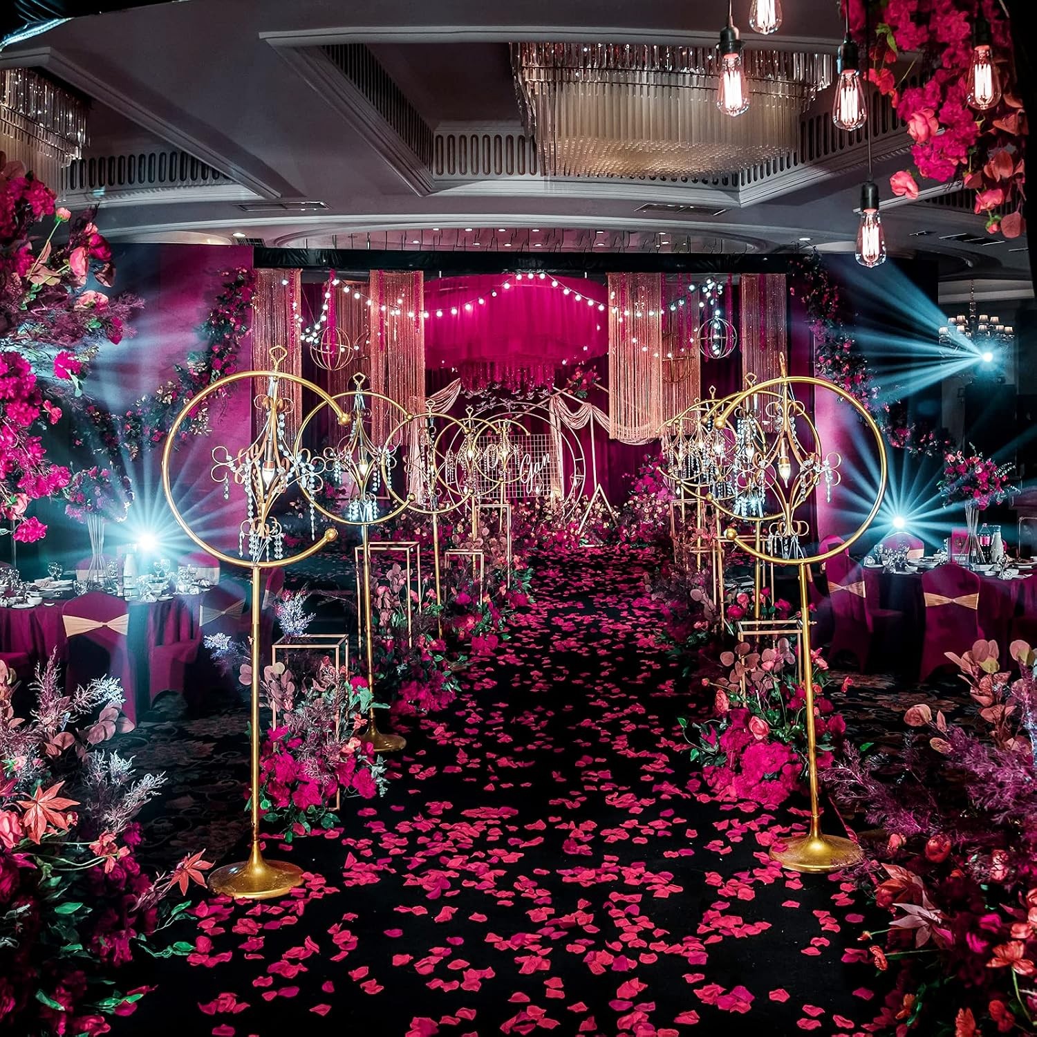 1000 Pcs Artificial Silk Rose Petals Decoration Wedding Party Color Fuchsia
