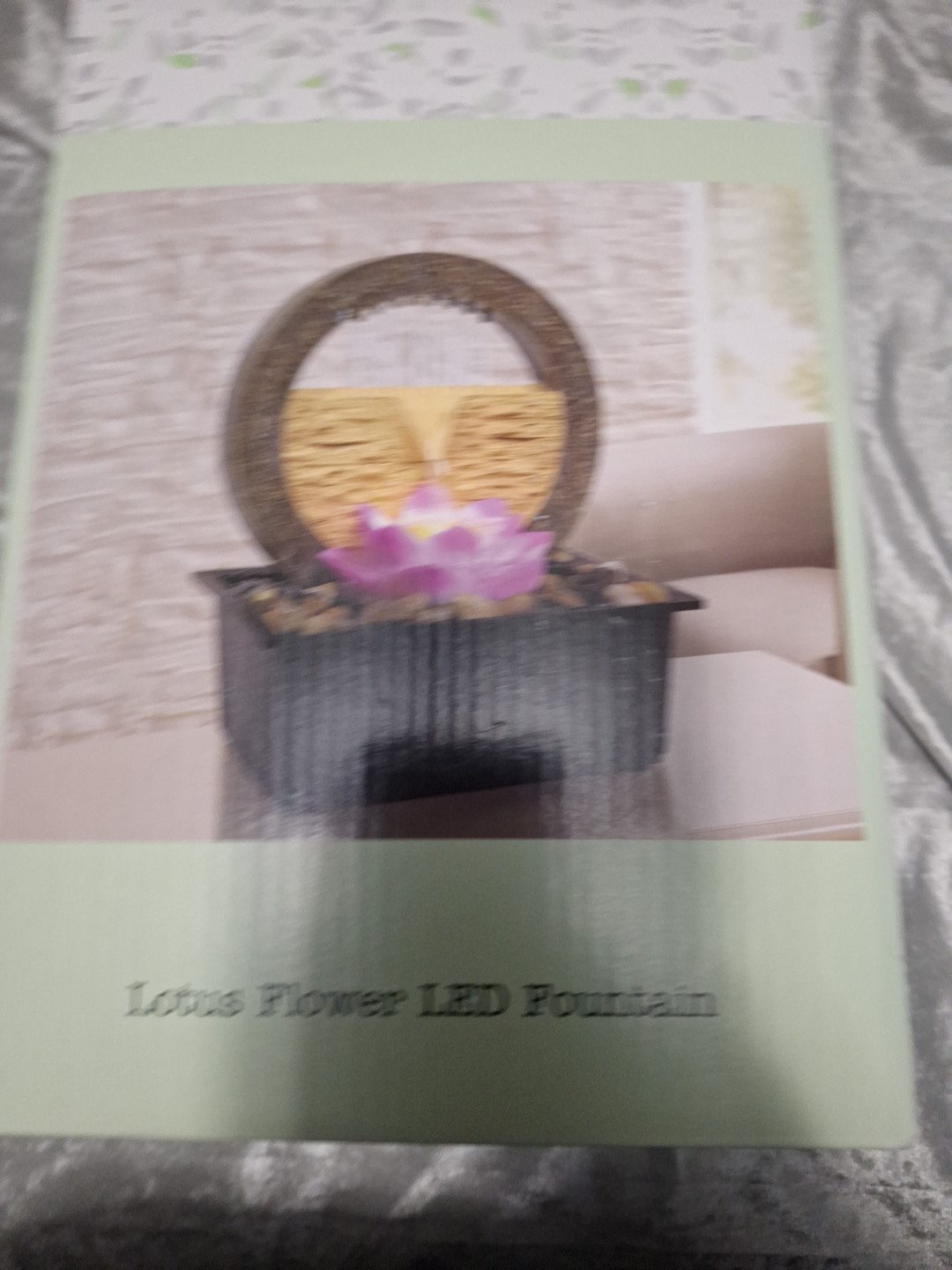 Lotus Flower LED Desk Top Water Fountain New In BOX
