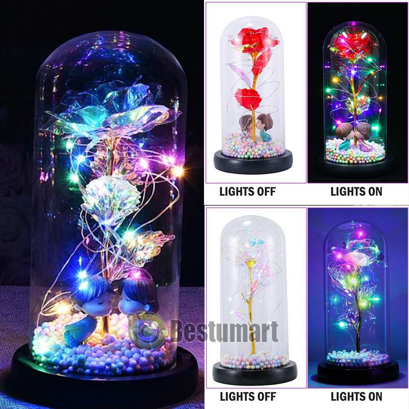 Galaxy Eternal Rose In Glass For Women Wife Girlfriend Valentine’s Day Gifts US