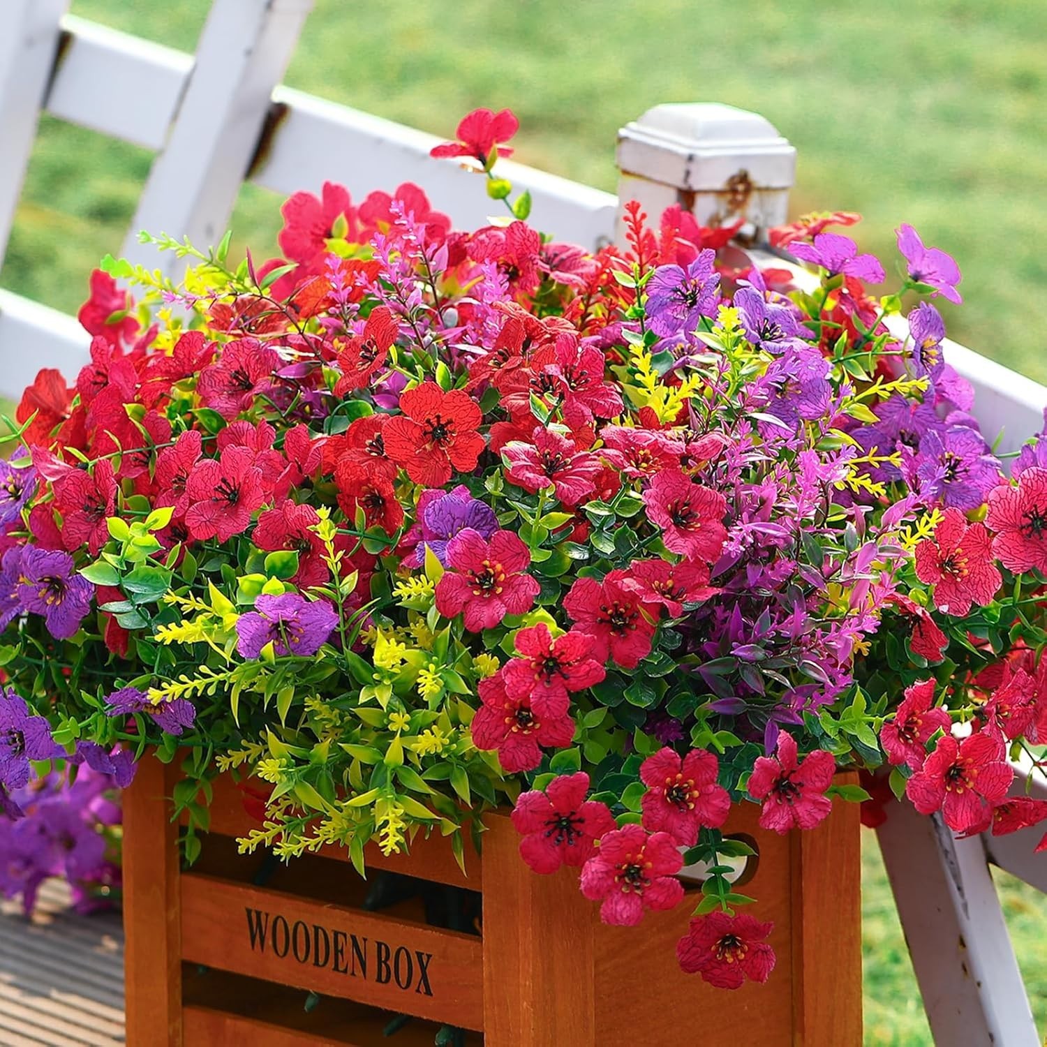 48 Bundle UV Resistant Artificial Flowers – Mix 3 Colors