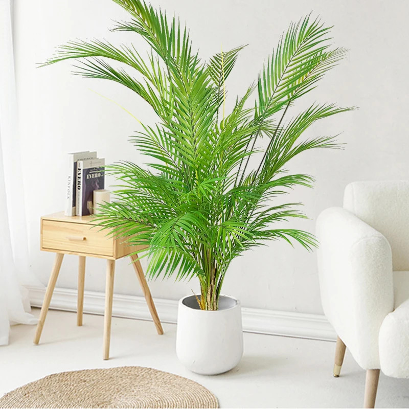 50-125CM Large Artificial Palm Tree Fake Monstera Plant Faux Fern Plant Leaves