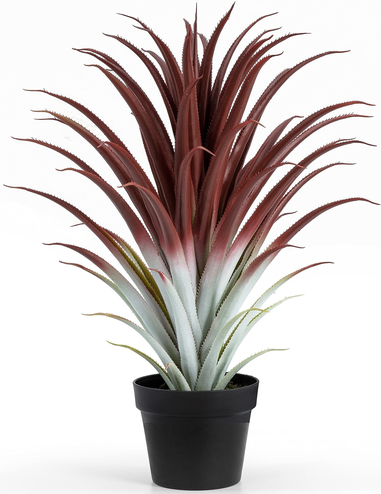 Hyper Realistic Big Red Artificial Aloe Vera Plant 26 Inches Tall. Large Faux…