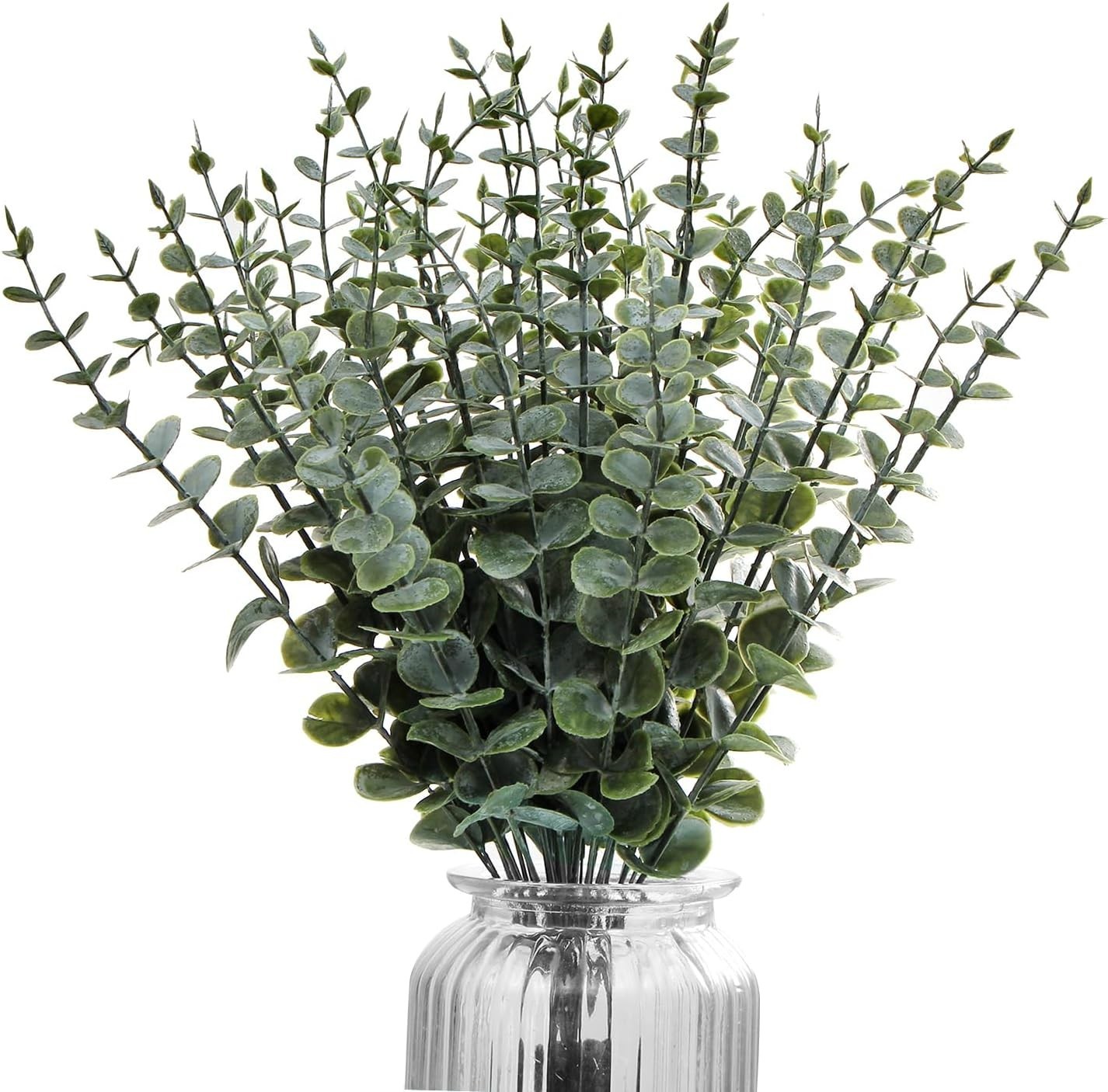 40pcs Artificial Eucalyptus Stems Fake Eucalyptus Leaves Greenery Stems for I…