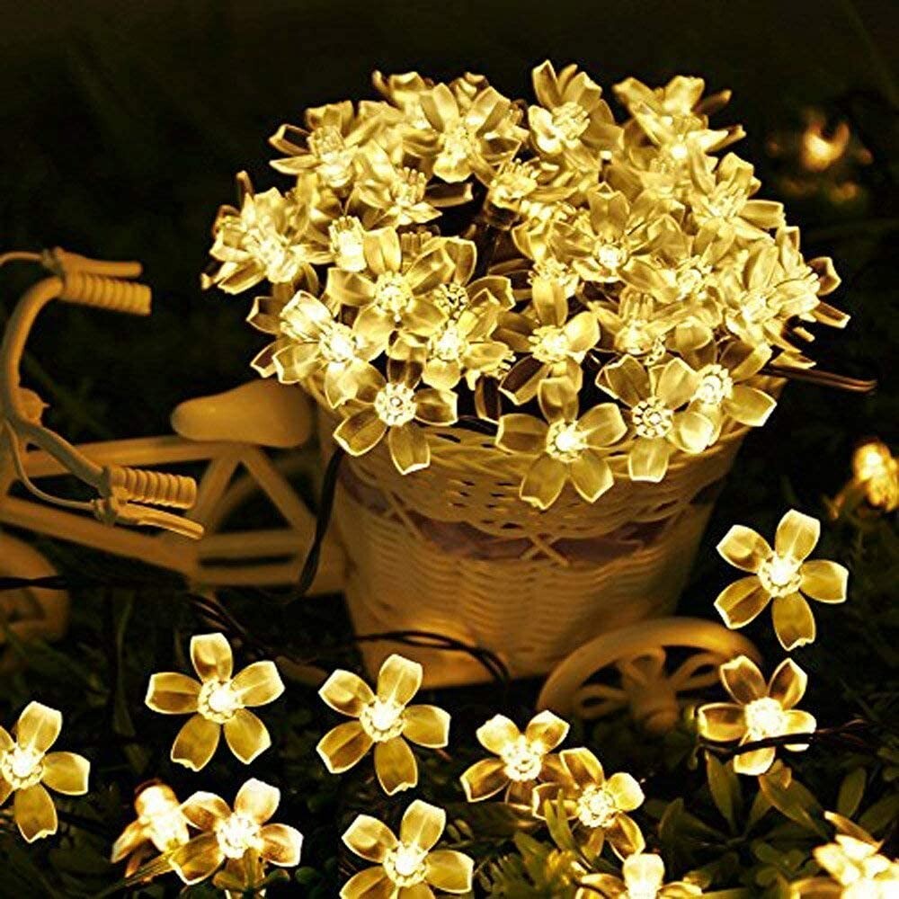Silicone Flower 16 LED String Fairy Lights Outdoor &Indoor for Home Decoration 1