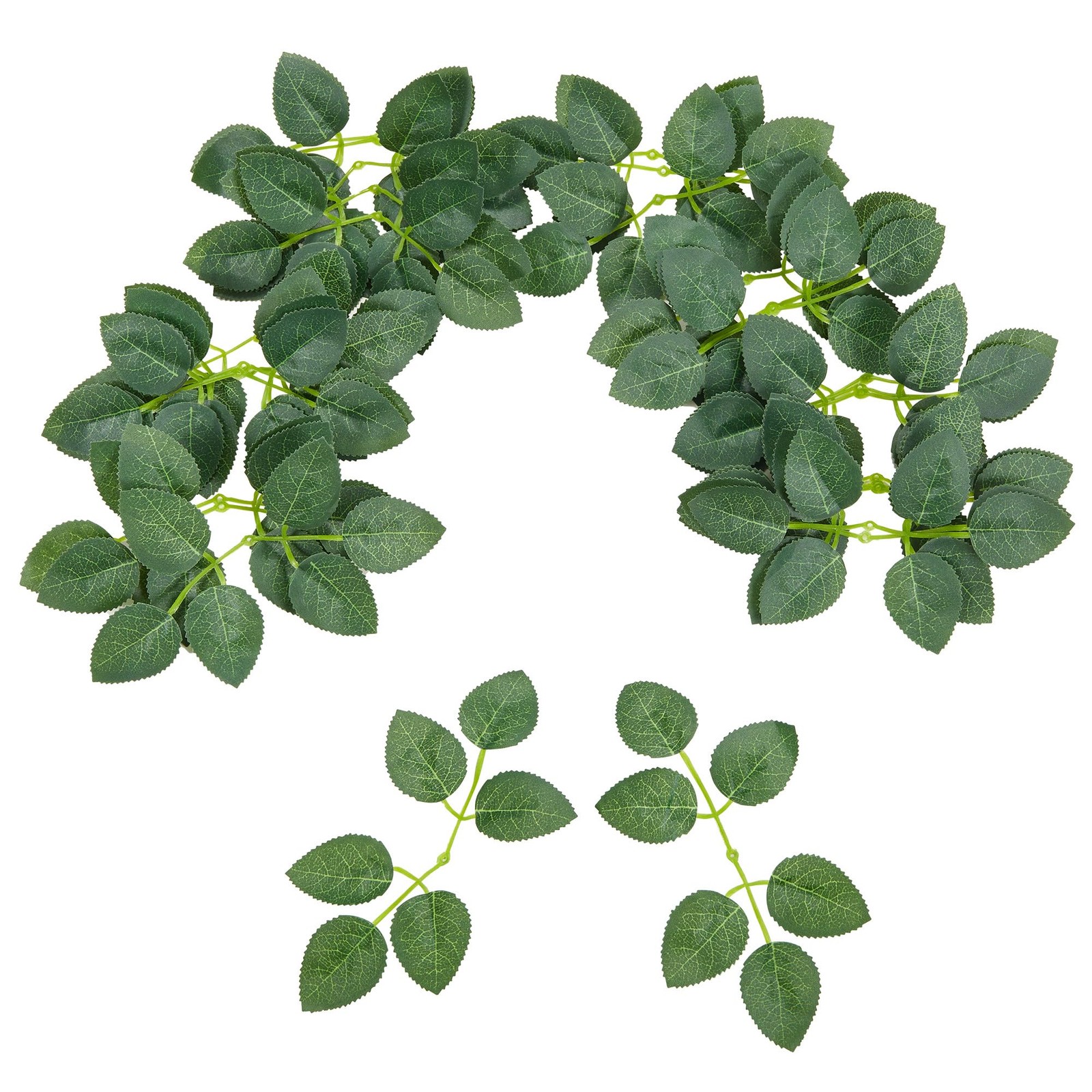50 PCS Artificial Green Leaves Bulk Fake Rose Flower Greenery Wedding Decor