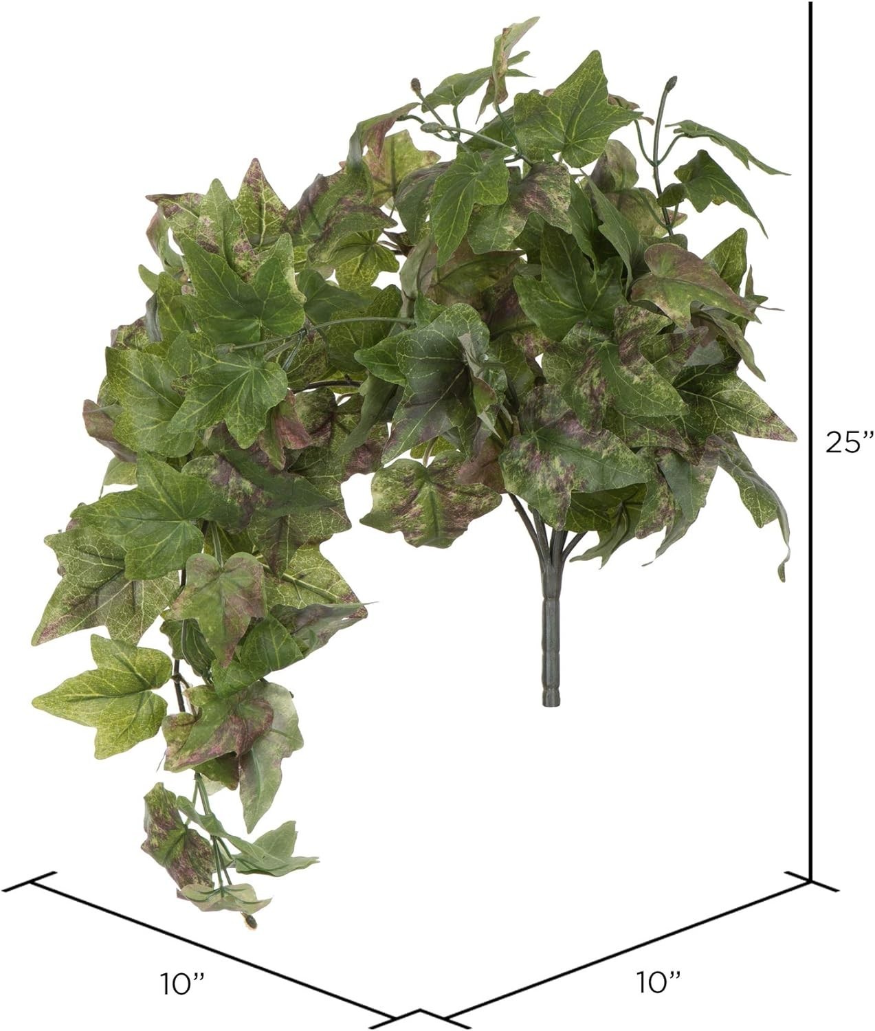 Artificial Ivy Bush 25 Inch Indoor Hanging Green Foliage Durable Polyester
