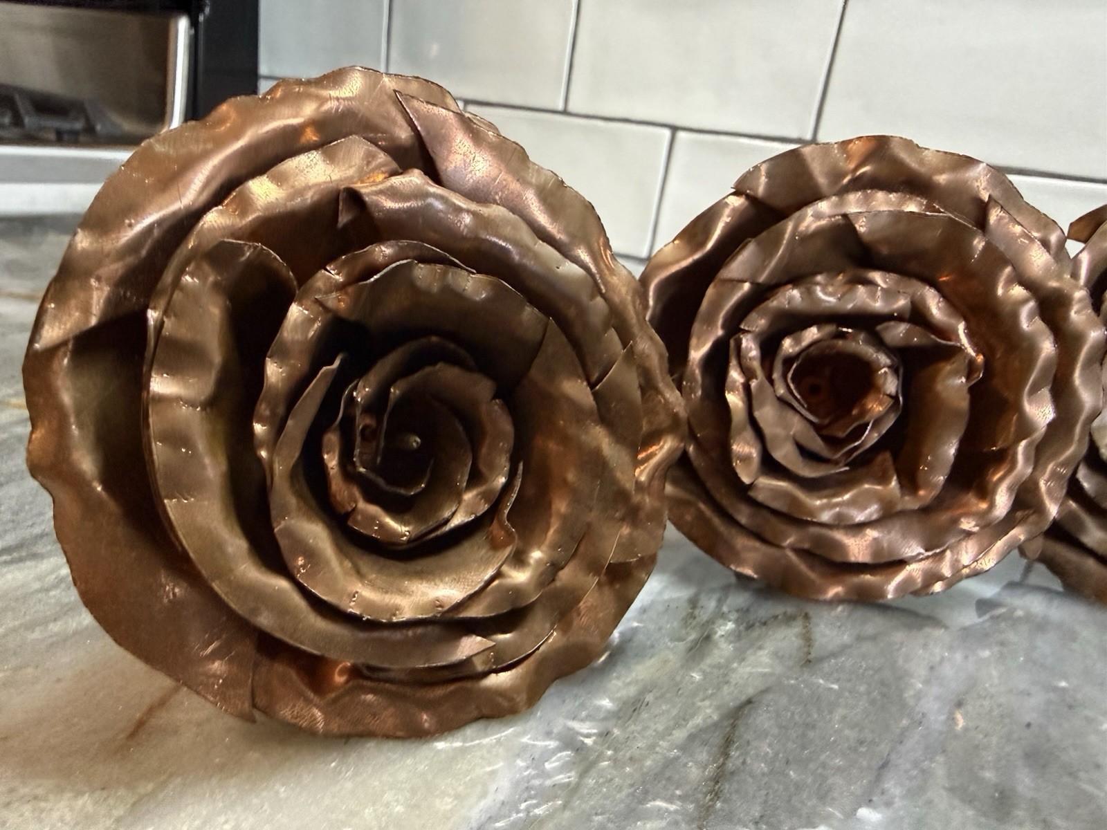 Roses Copper 1/2 Dozen Forever Roses On Stem In Container 🌹