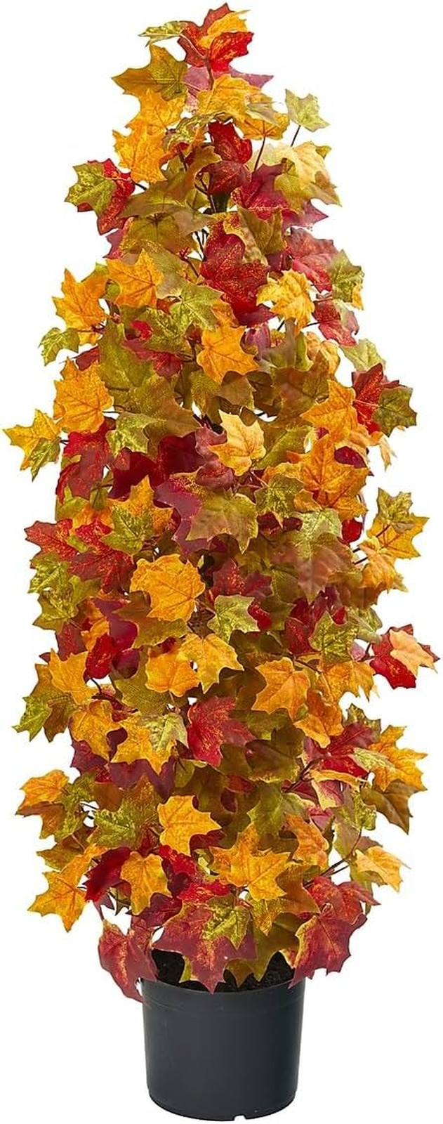 39″ Autumn Maple Silk Tree – Vibrant Orange Home Decor Accent