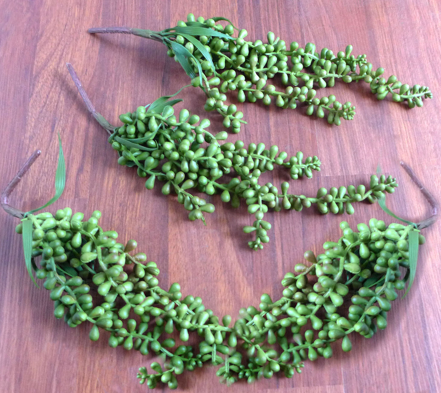 6 Pcs Bunches Artificial Plants Plastic String Of Pearls Hanging (11″ each)