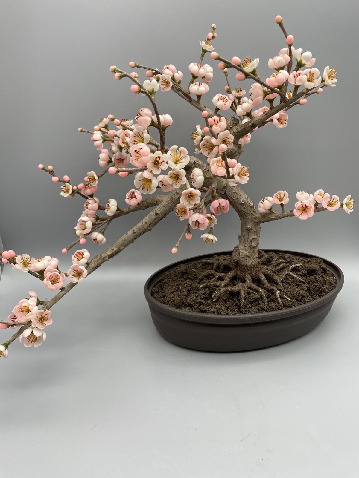 Nearly Natural Artificial Trees 15″ Cherry Blossom Plastic Pot Indoor Black/Pink