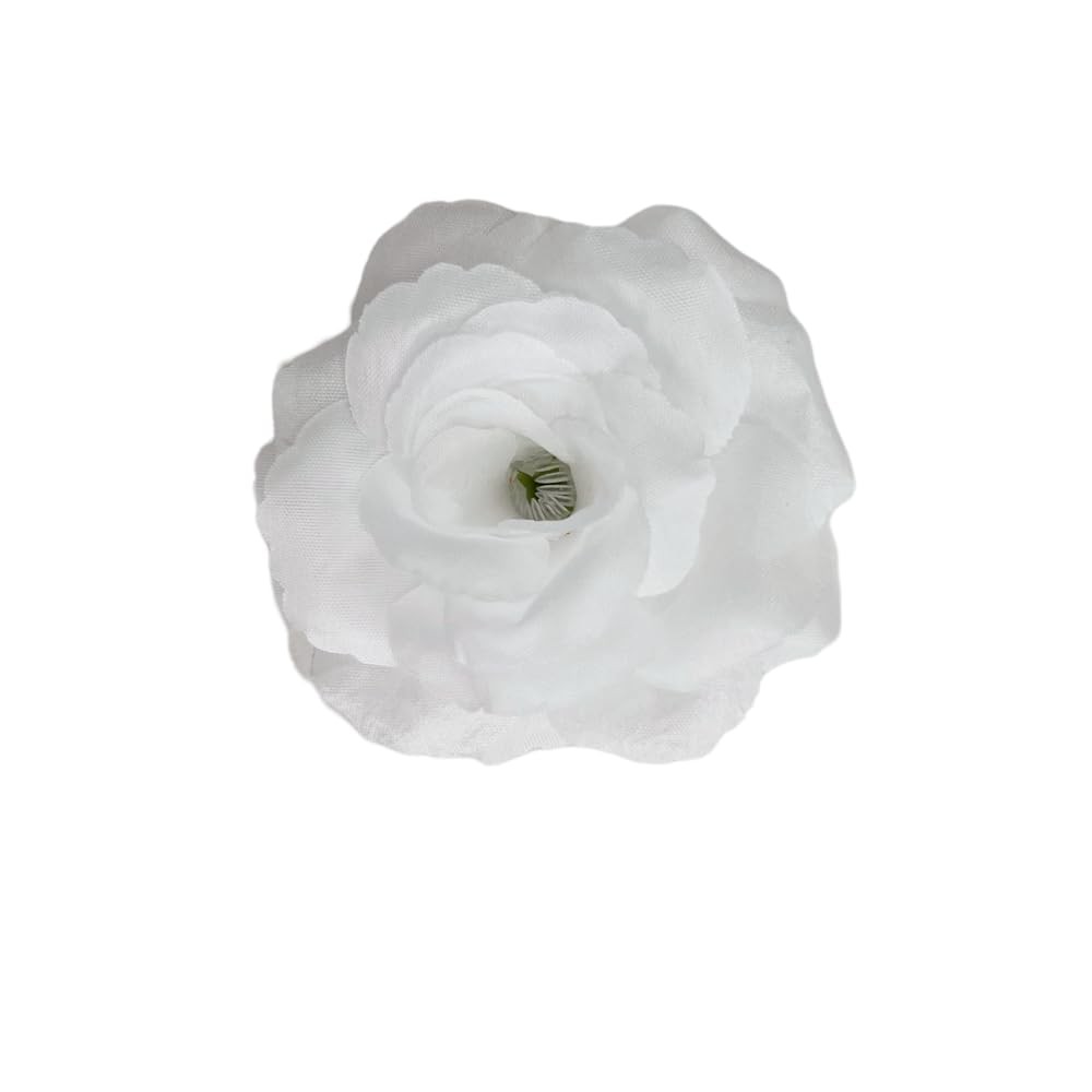 Artificial Rose Flower Heads 25 PCS 3 Inch Silk White DIY Decor Wedding Party