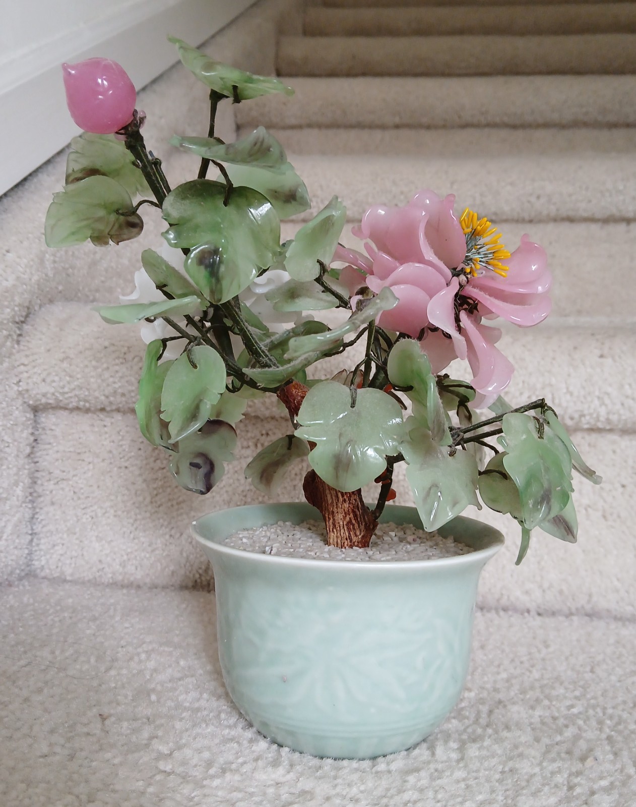 Vintage Original Japan Bonsai Jade Tree 9″ Tall