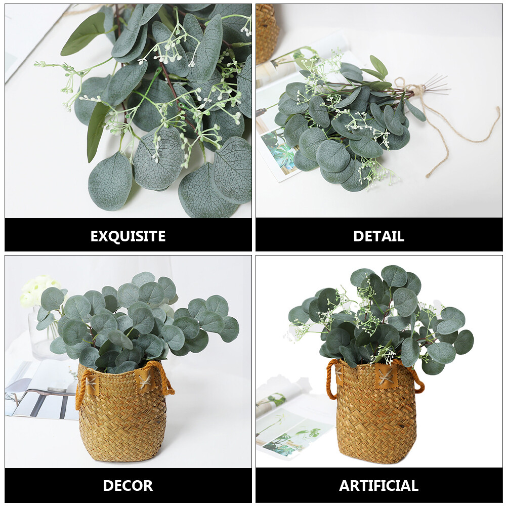 10pcs Simulation Flower Eucalyptus Leaf Adornment Wedding Party Decoration