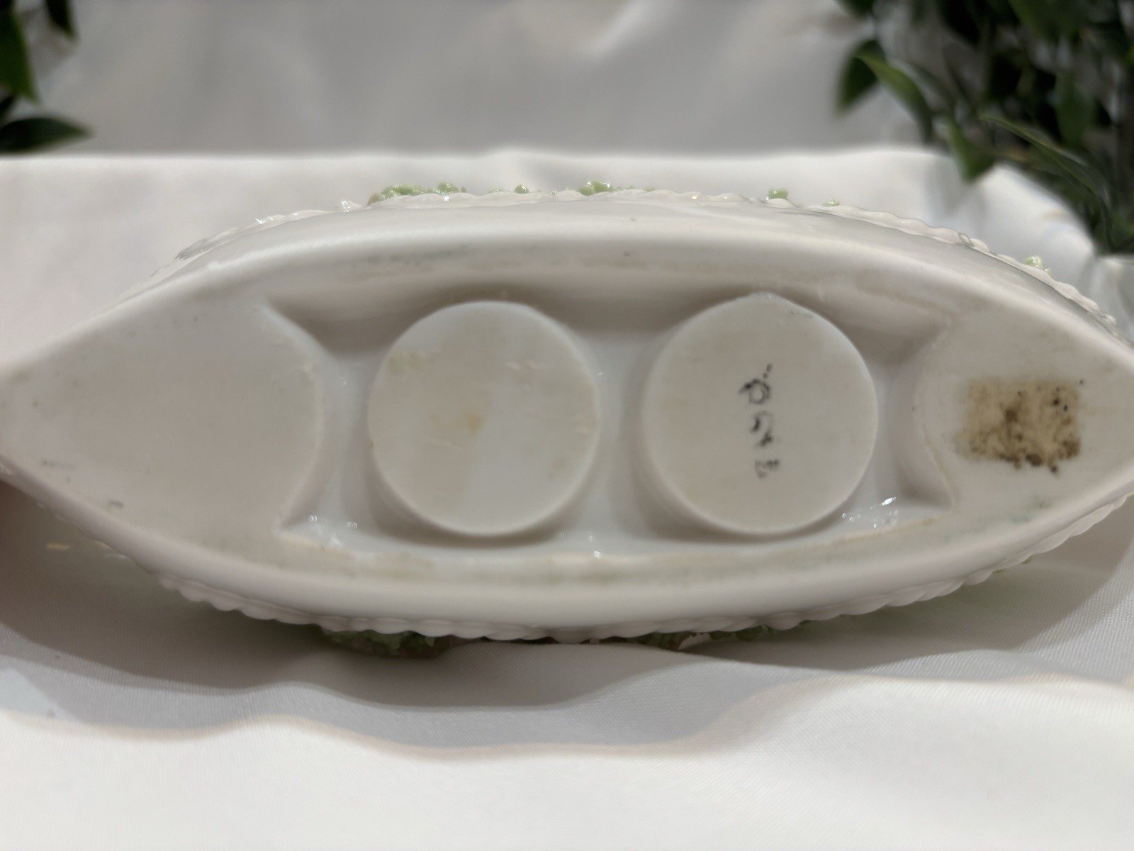 Vintage China Porcelain Gondala Lipstick Holder 3 Removable Roses