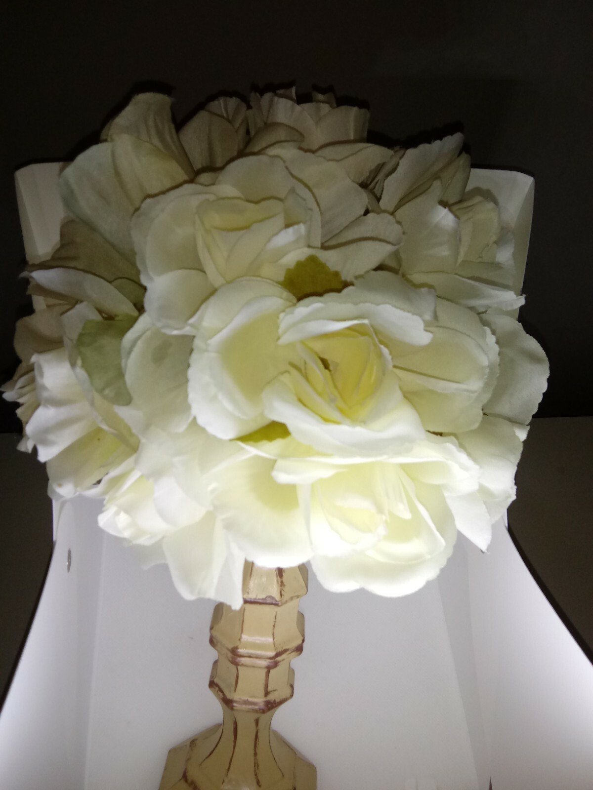 Cream Rose Topiary Plant