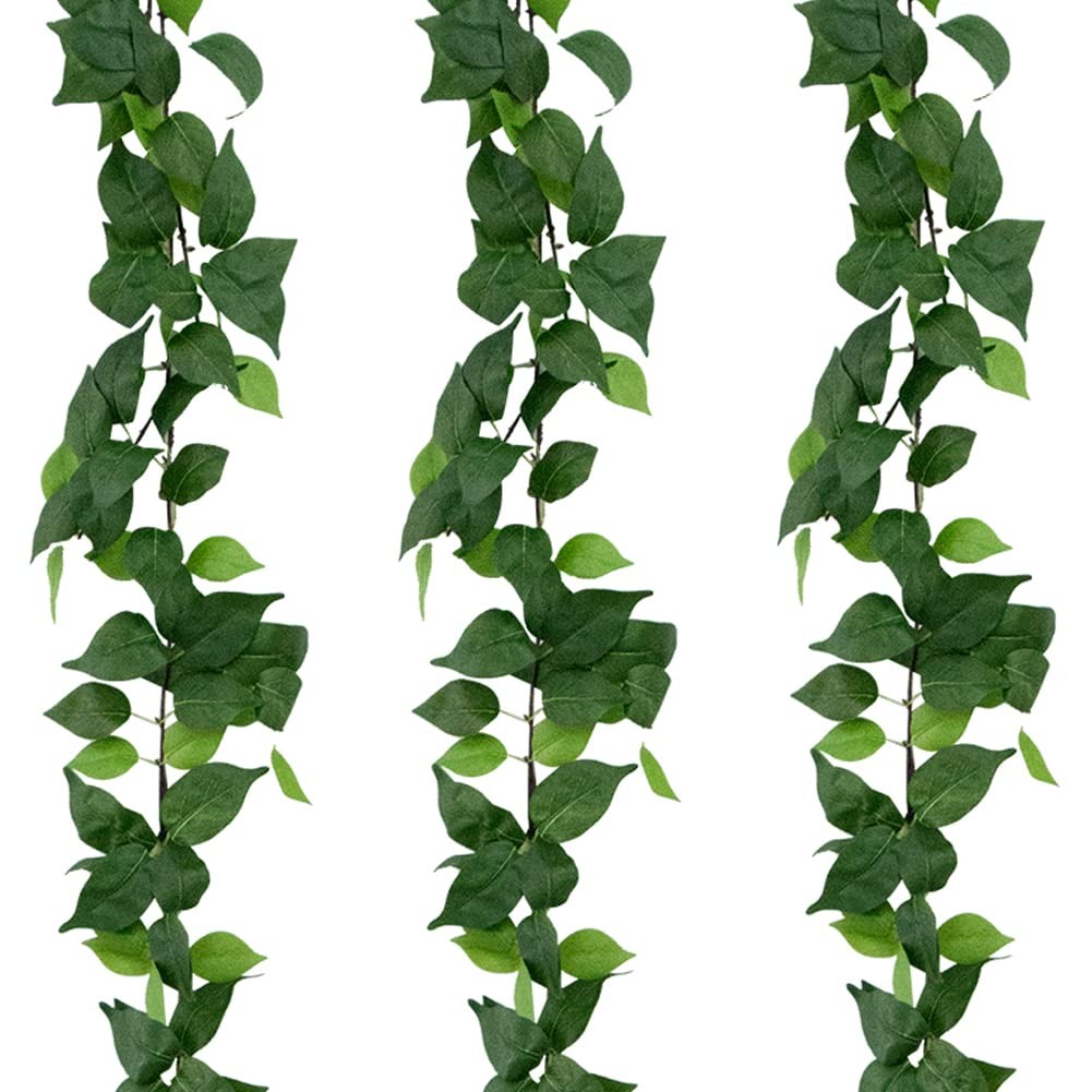 3Pcs Artificial Greenery Ivy Vines Kit, 6FT Odorless Silk Ivy Garland, Green …