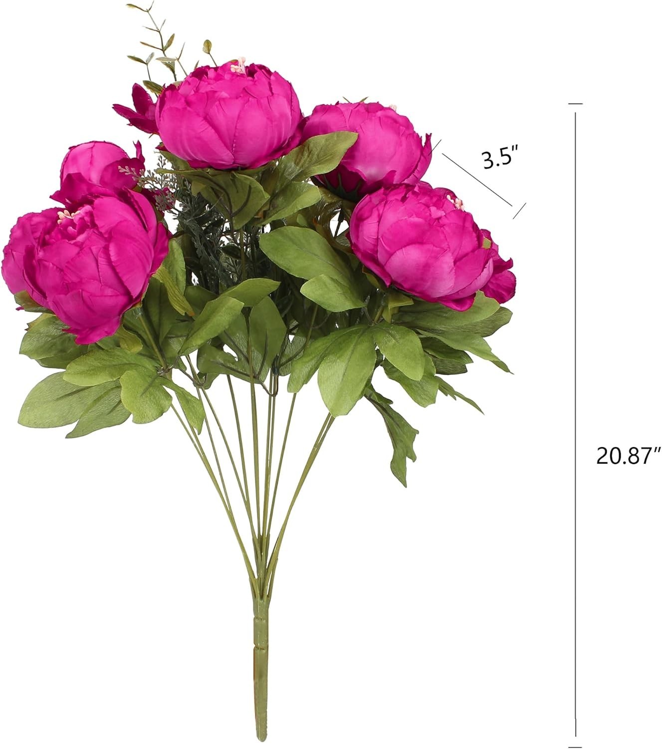 Springs Flowers Artificial Silk Peony Bouquets Wedding Home Decoration,Pack o…