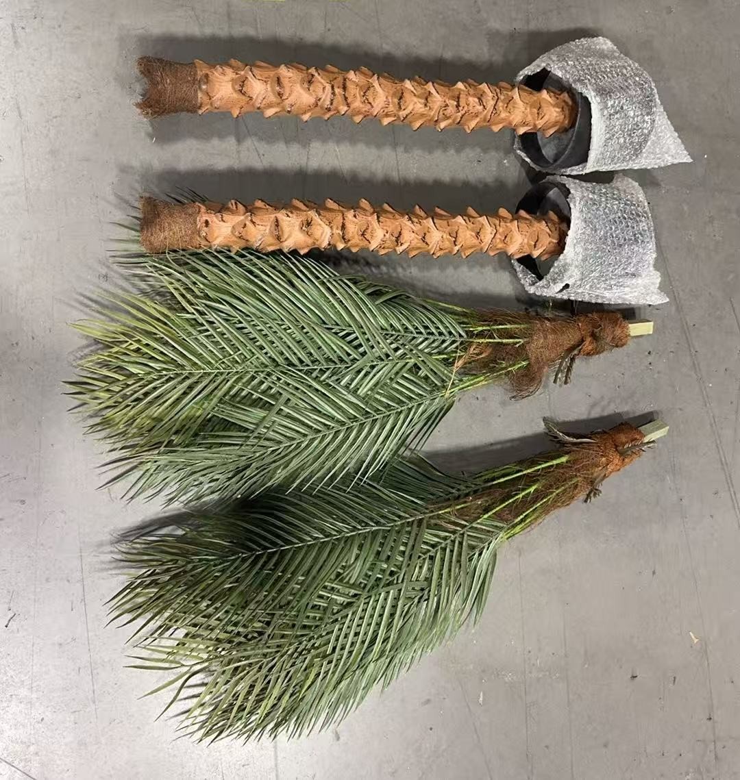 152cmFake Areca Palm Single Trunk 2Pcs Lifelike Artificial Plant for Home Garden