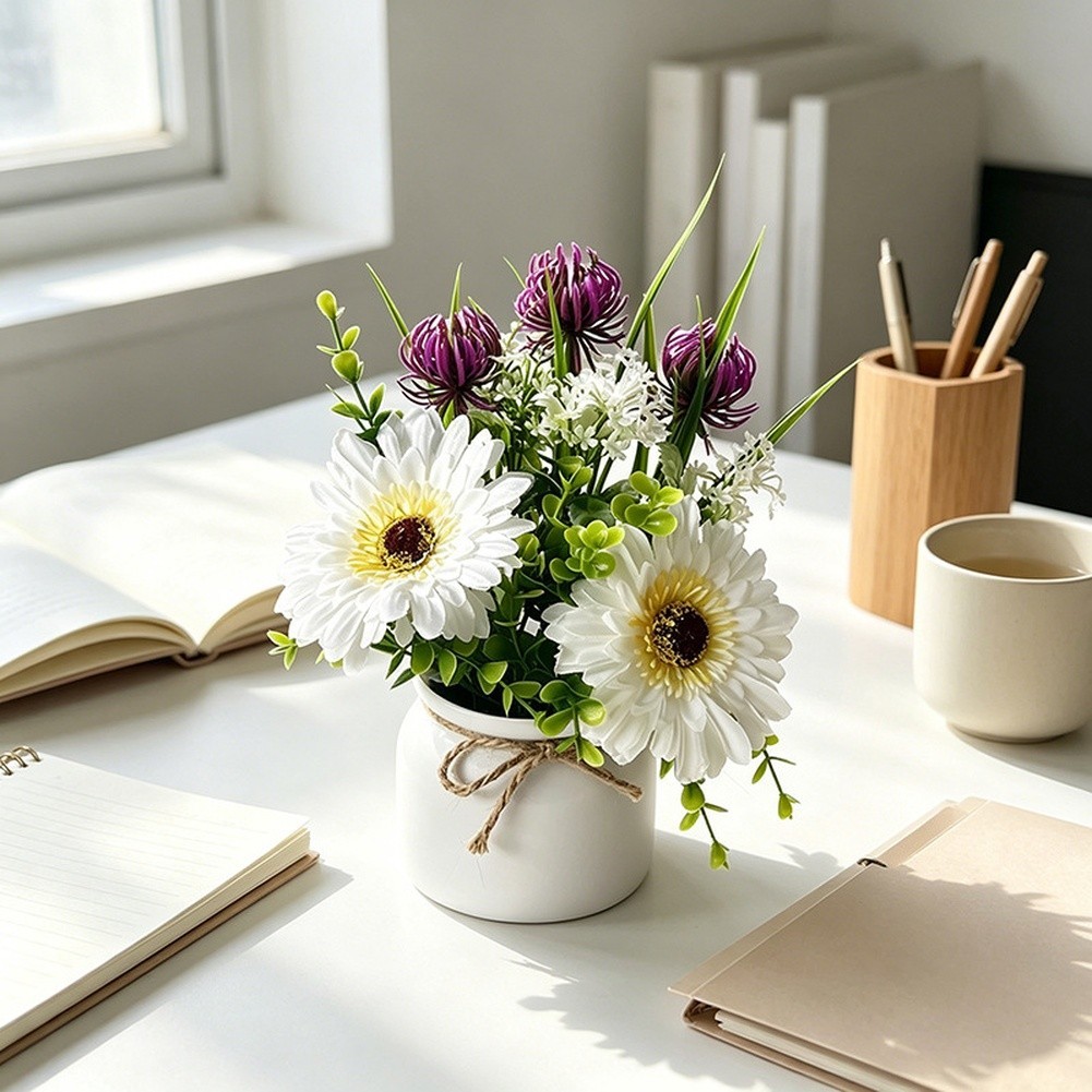 For Living Room Decor Artificial Sunflower Realistic Appearance Compact Size Fit