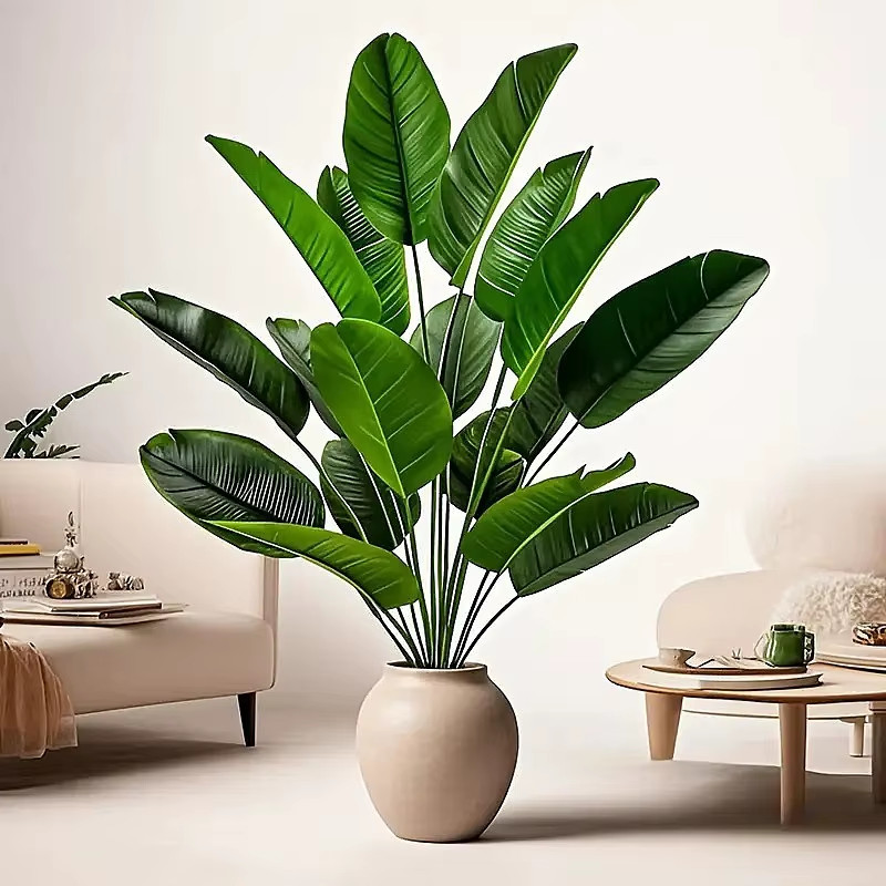24 Leaf Artificial Palm Leaves Tropical Plant Indoor Outdoor Synthetic Decor NEW