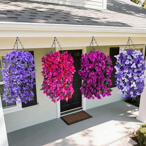 Faux Bougainvillea Artificial Flowers Plants for Outdoors Outside Decoration, 2