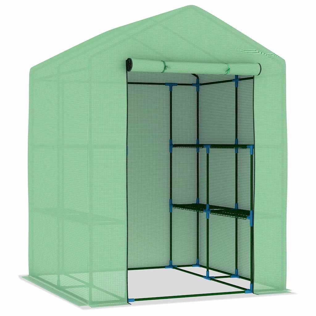 Greenhouse Grow House for Plant Growing Green House with Shelves Steel vidaXL