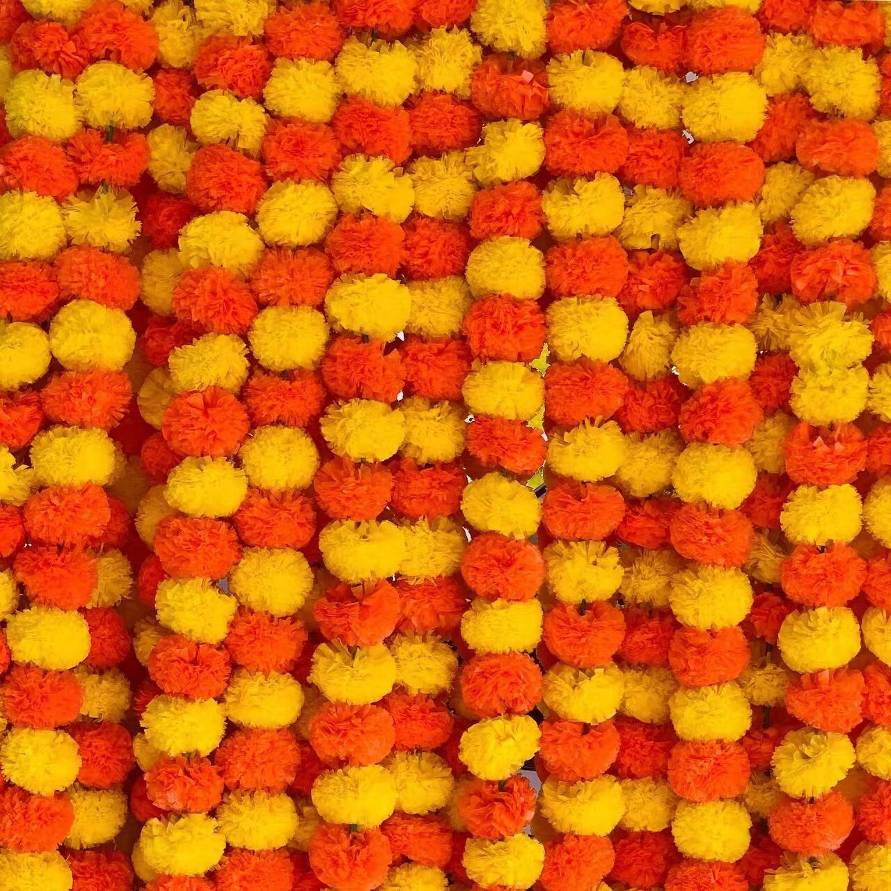 Marigold Garland,Indian/American Wedding Party Mantle Decoration,Diwali Decorati