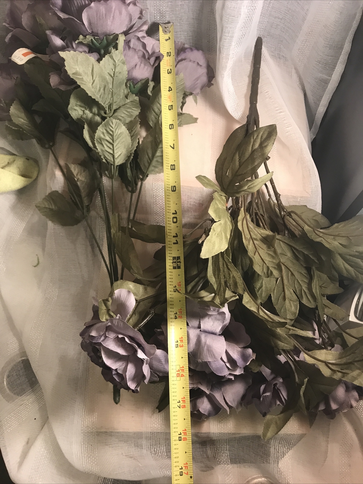 Beautiful Faux Silk Flower Bunches Bouquet (2) NEW Floral Centerpiece Purple