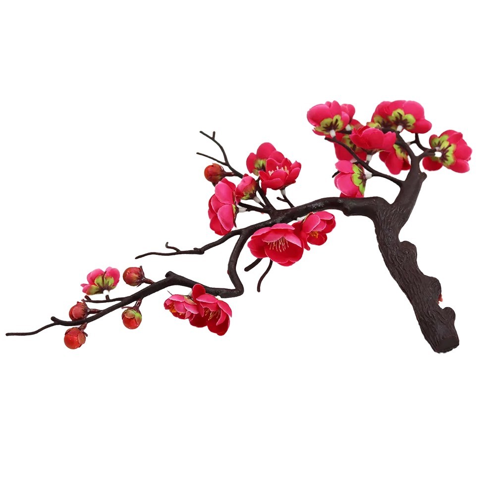 Fake Flower Arrangement Plum Blossom Bouquet Sustainable Choice Vibrant Colors