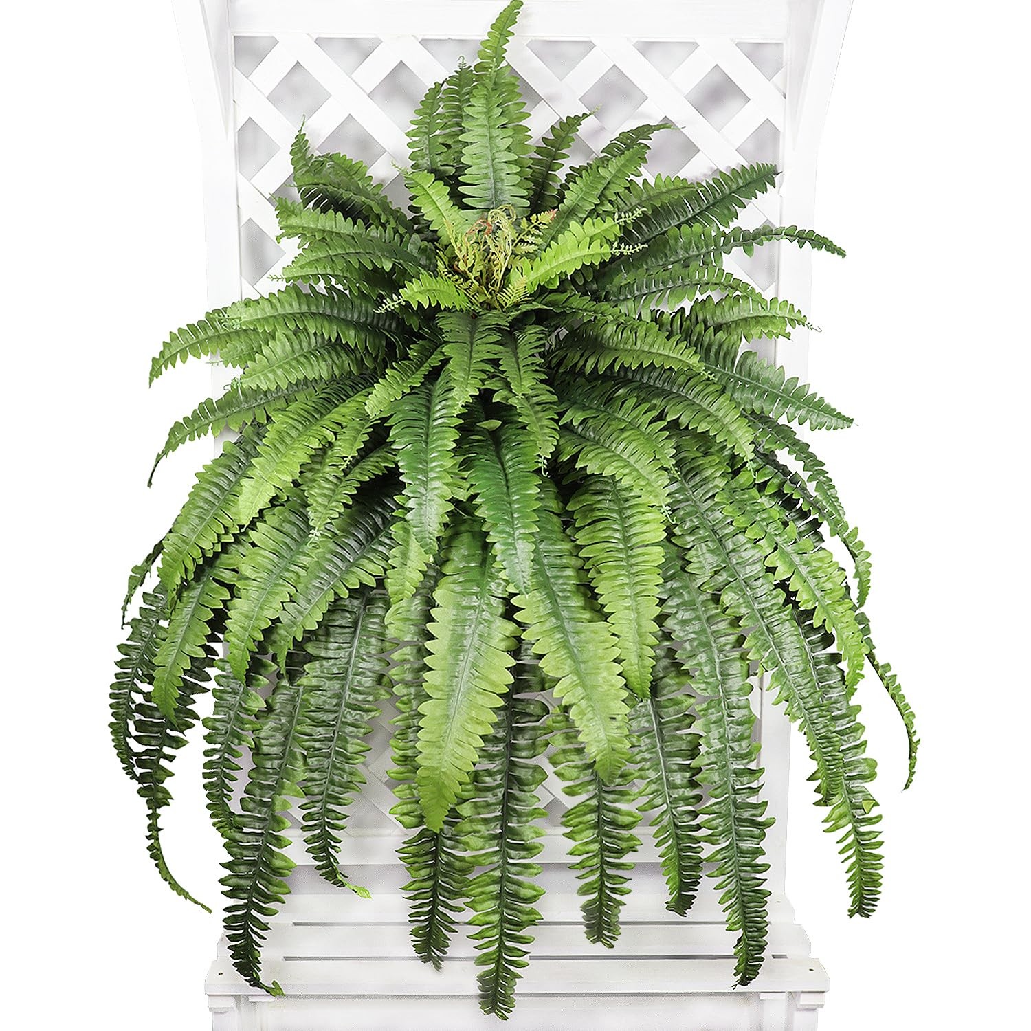 Large Artificial Boston Fern 68″ Fake Ferns Silk Artificial Plants for Outdoo…