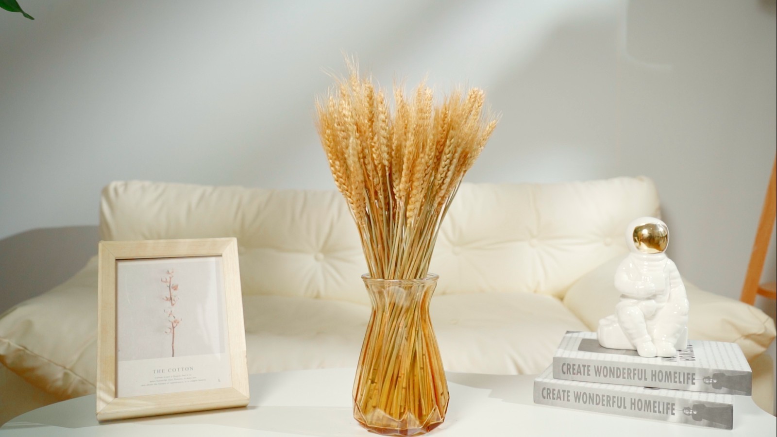 600 Dried Wheat Stalks Bundle – Natural Grass Sheaves for DIY Decor, Centerpiece