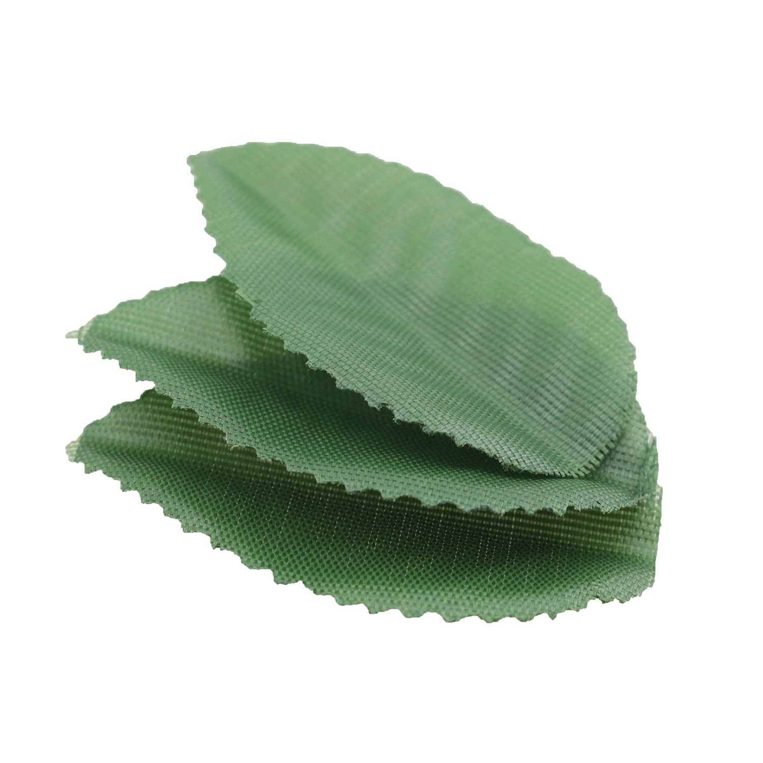 100PCS Faux Dark Green Leaves Single Piece Rayon Fabric Rose Leaves 5.5CM Gif…