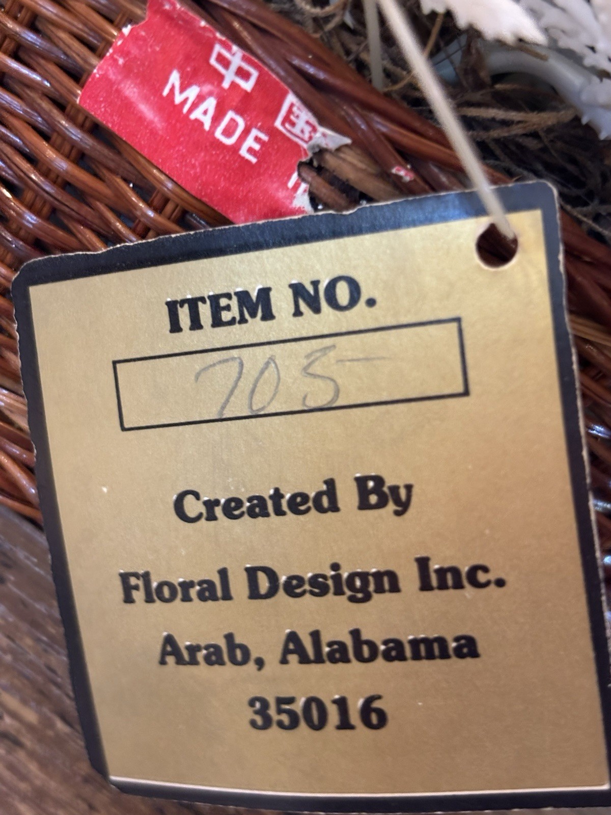 VTG Floral Design Inc. Artificial Pine Christmas Centerpiece Wicker Basket Bell