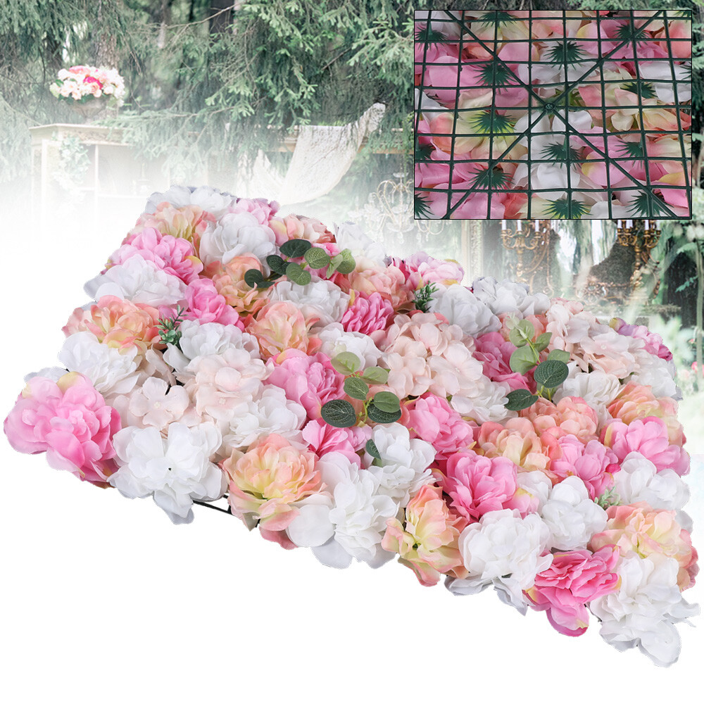 12Pcs Flower Wall Panels Artificial Flower Panels Fake Flower Wall Decoration