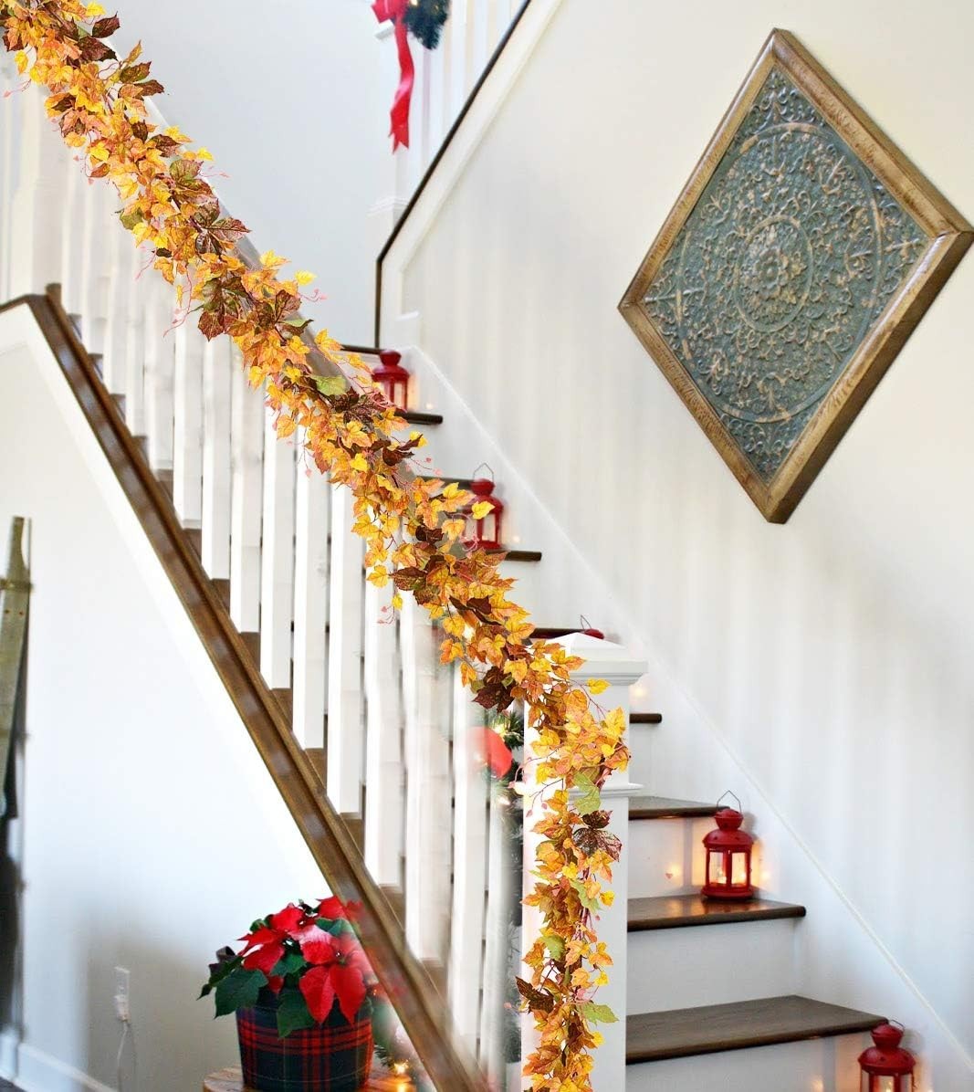 Vibrant 6.5ft Maple Leaf Vine Garland – Perfect for Fall Celebrations