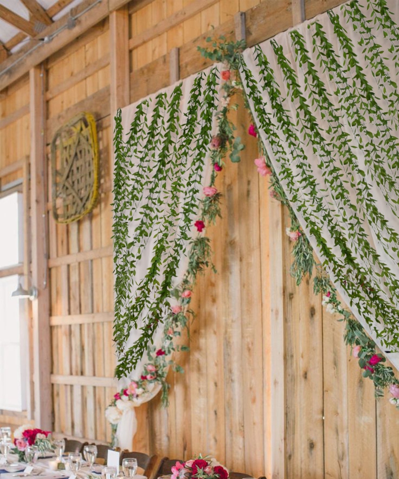 Artificial Vines Fake Greenery Garland Willow Leaves Wedding Home Decor