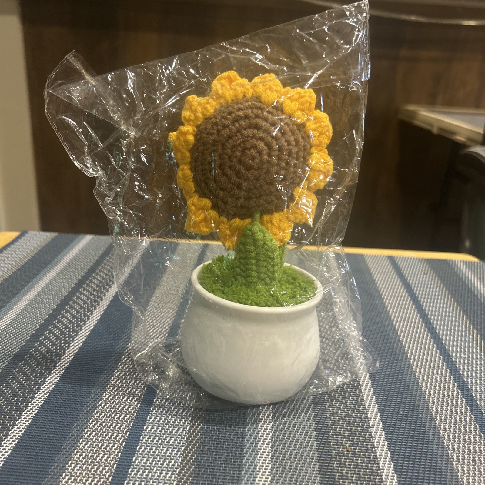 Crochet Sunflower In A Pot (6”)