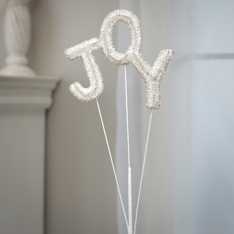 Factory Direct Craft Silver and White J-O-Y Spray