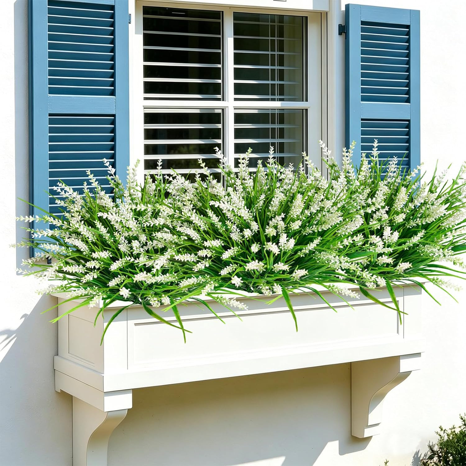 20Pcs Fake Plants Artificial Flowers Monkey Grass for Outdoors，Uv Resistant Real