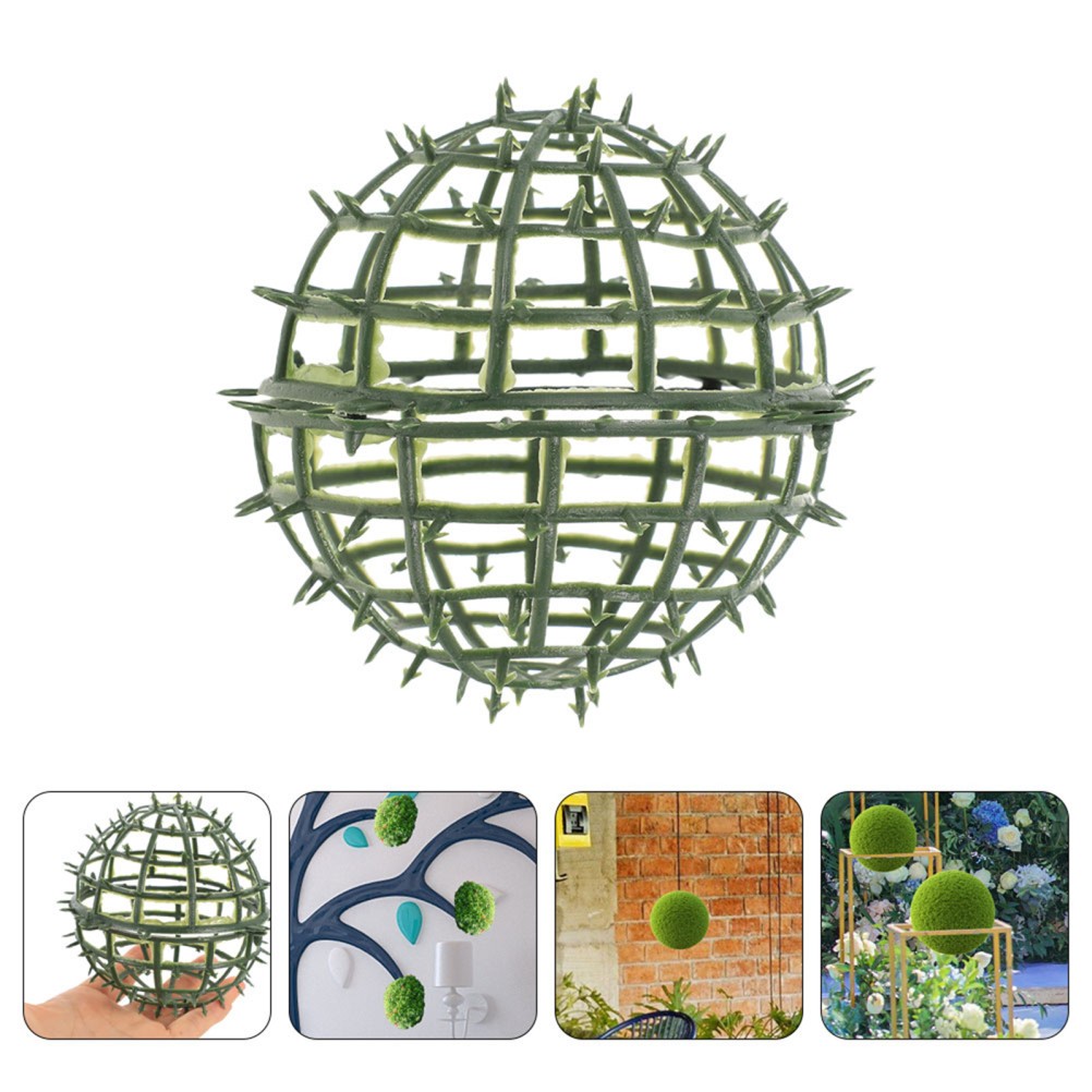 8Pcs Reusable Plastic Topiary Ball Support Cage Green for Flower Display