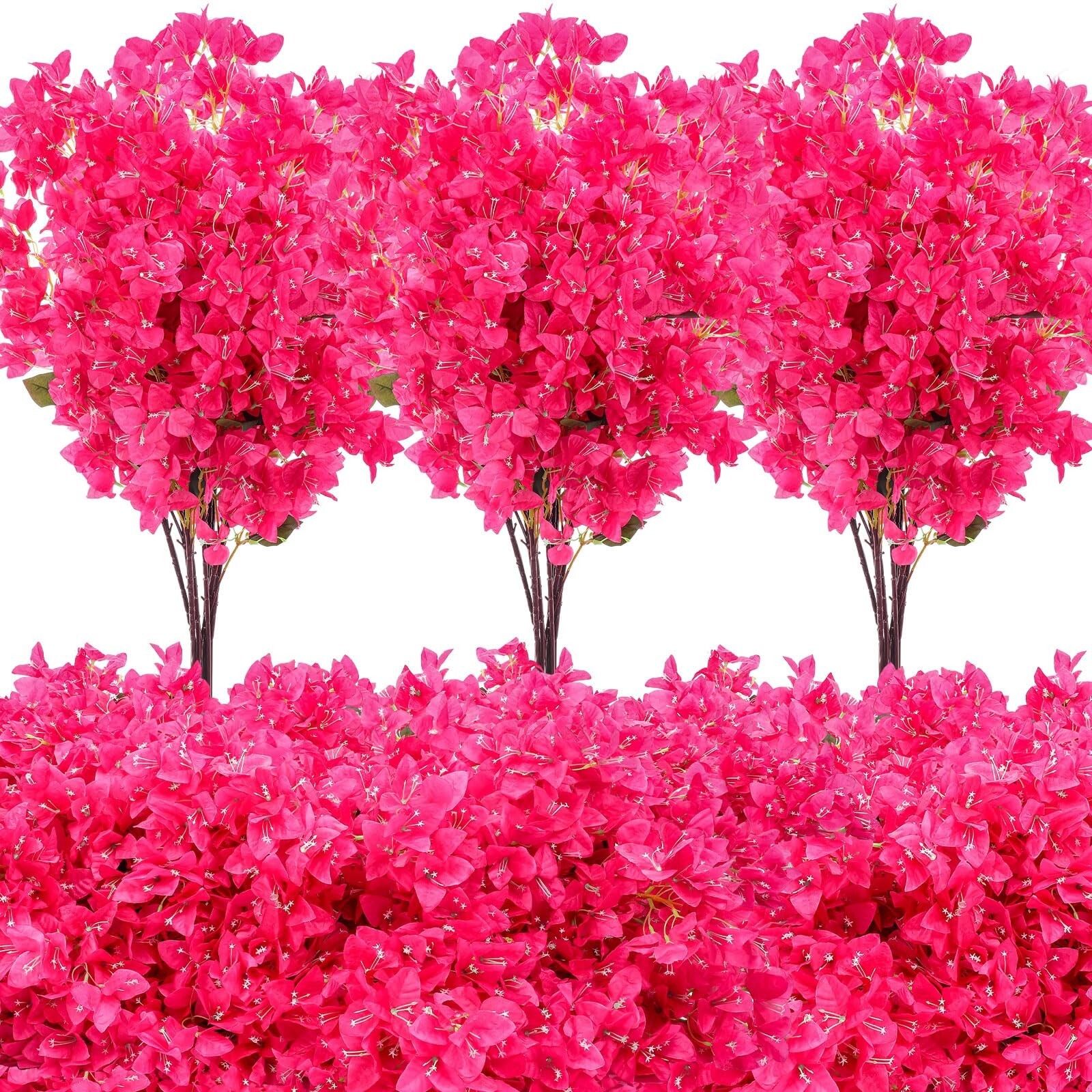 30 Pack Artificial Bougainvillea Floral Silk Bougainvillea Long Stem Bougainv…