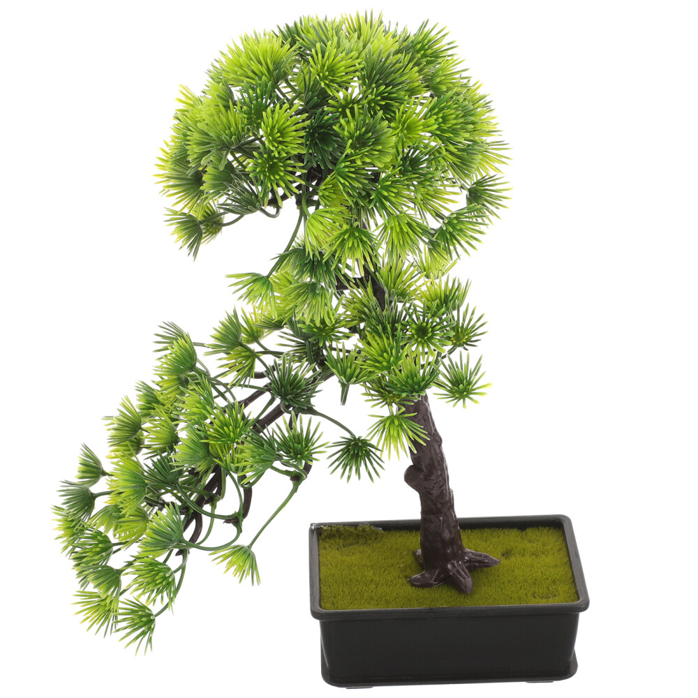 Artificial Pine Tree Ornament Plant Potted Bonsai Decoration Lifelike Potted