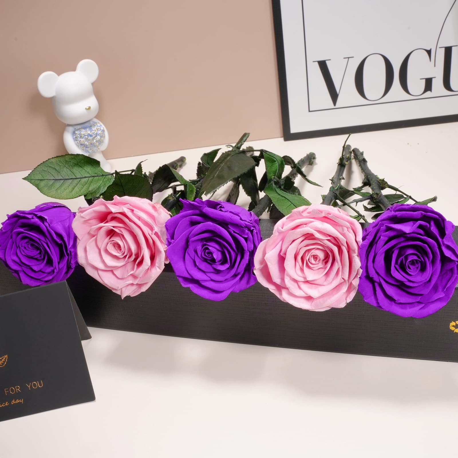 1 PCS Preserved Flowers Rose for Mom Grandma Birthday Valentine’s Day