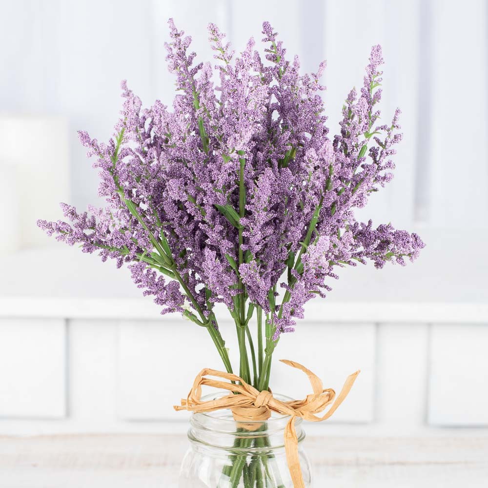 Lavender Artificial Heather Floral Bundle