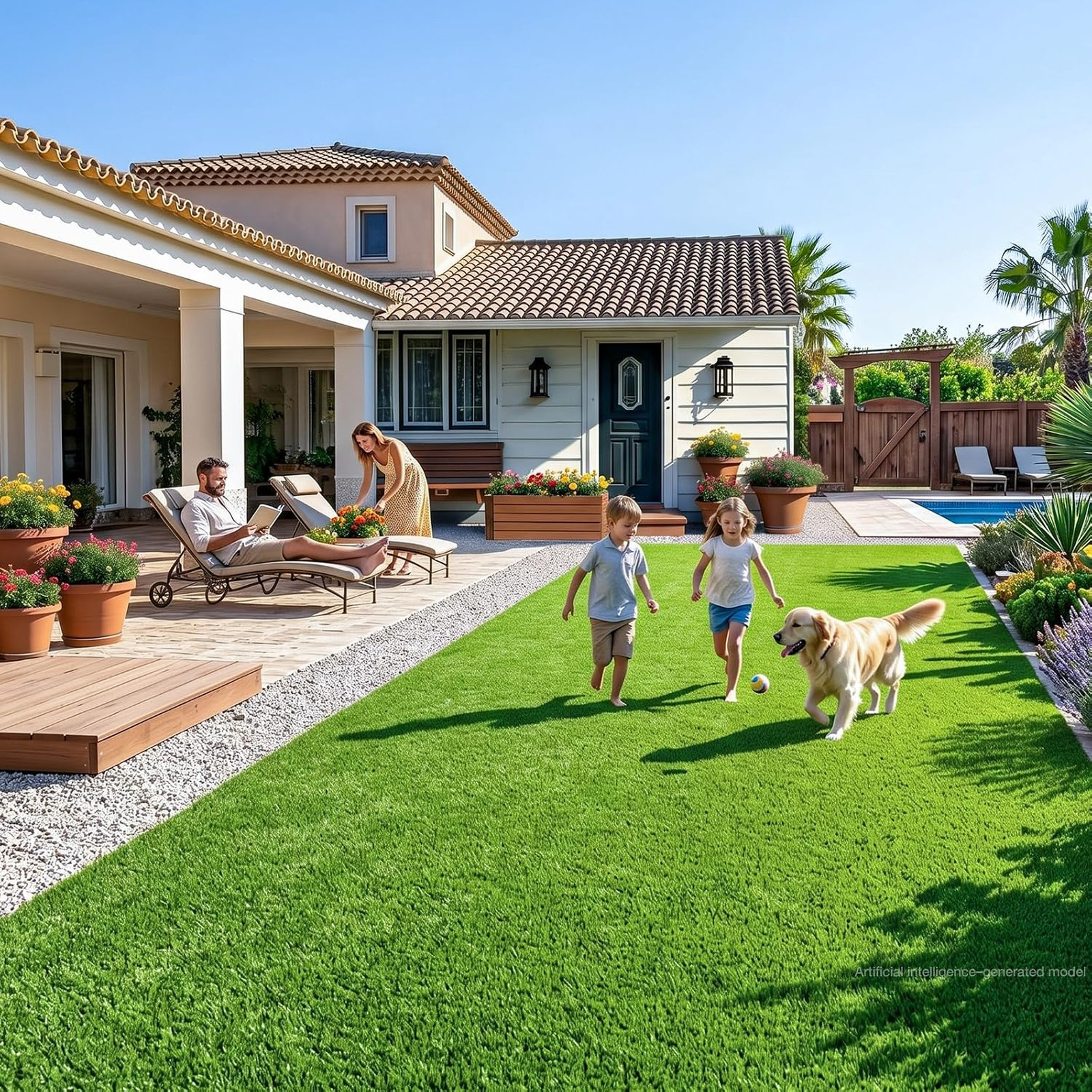 Artificial Grass Turf Rug 4×6 FT Outdoor Indoor Fake Grass Carpet Realistic