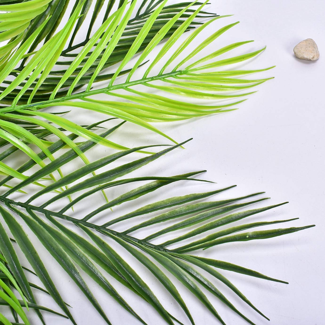 Artificial Palm Plants, Fake Tropical Palm Tree Shrubs Plastic Greenery Decor…