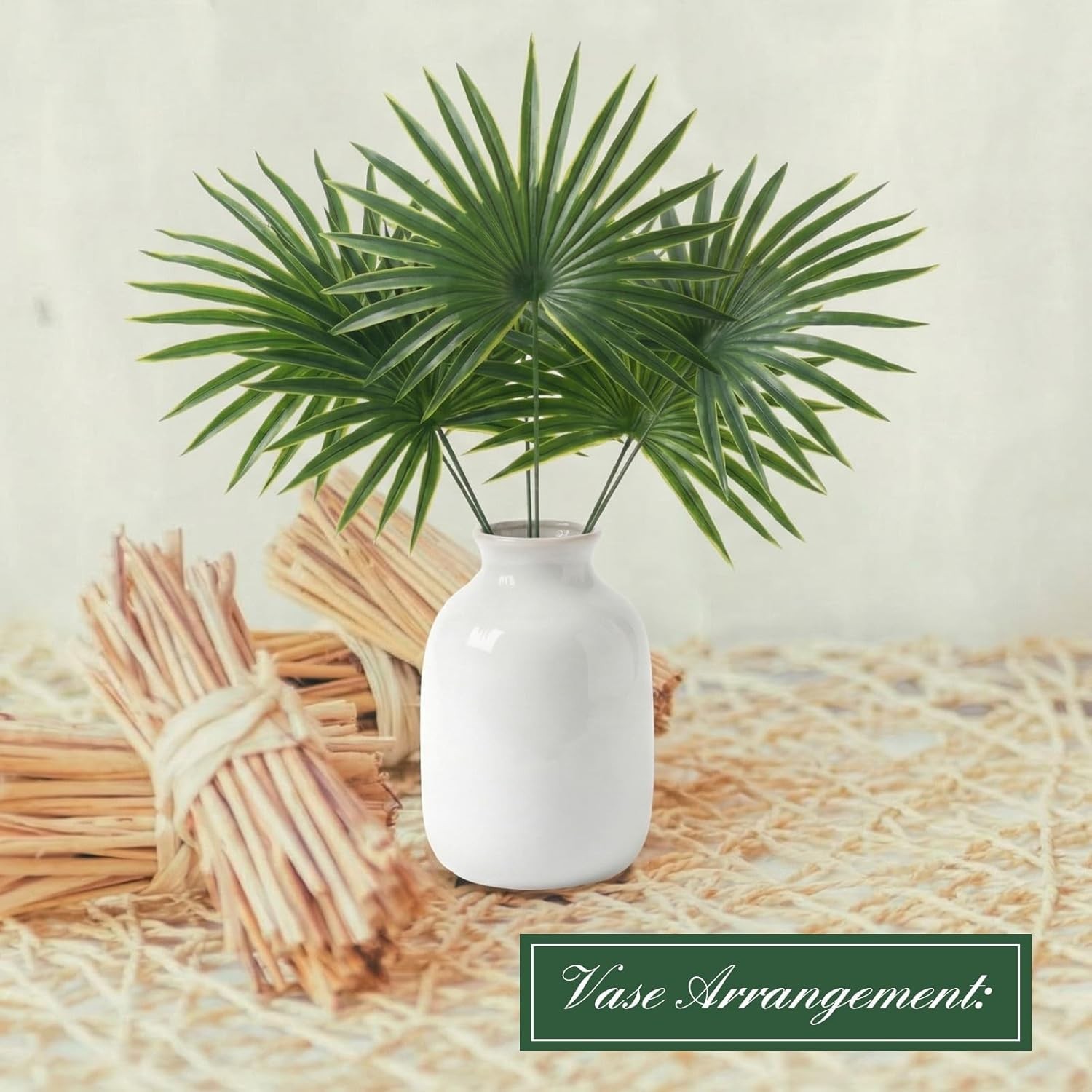 15.75” Faux Palm Leaves – 30 Pcs Ideal for Tropical Wedding Decor & Events